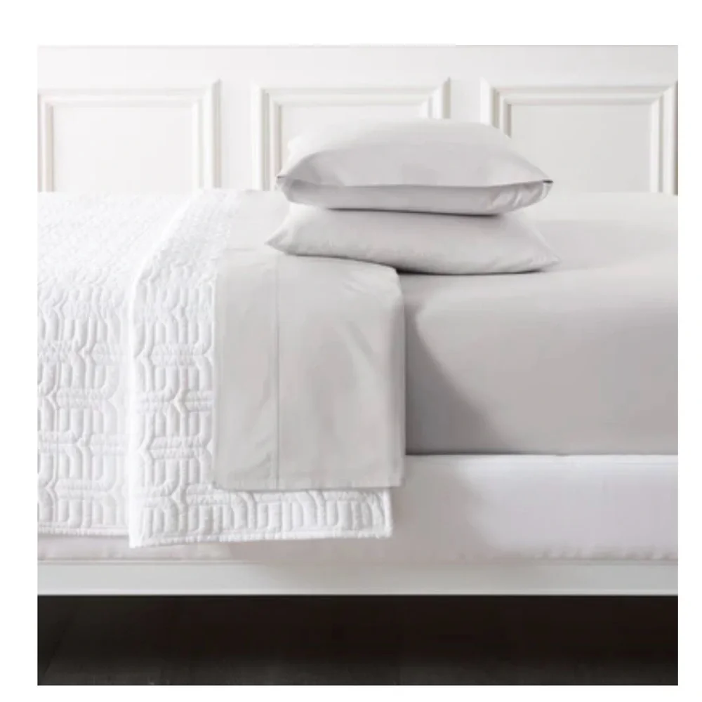 Jonathan Adler Long Staple Percale Cotton Queen Bedding - Two Flat Sheets